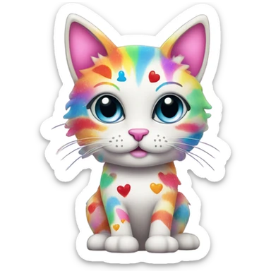 Lisa Frank kitty cat sticker
