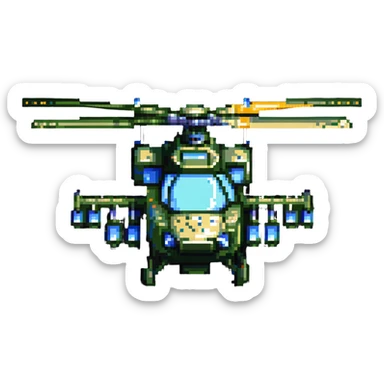 military helicopter Apache sticker
