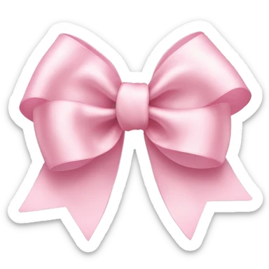 light pink ribbon bow sticker