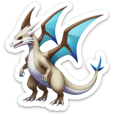 Noivern-Latios-Marowak-Lugia-Fakémon-hybrid-creature (full body)  sticker