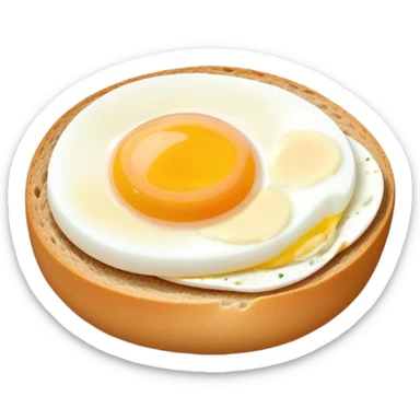 Hard bread with boiled egg  sticker