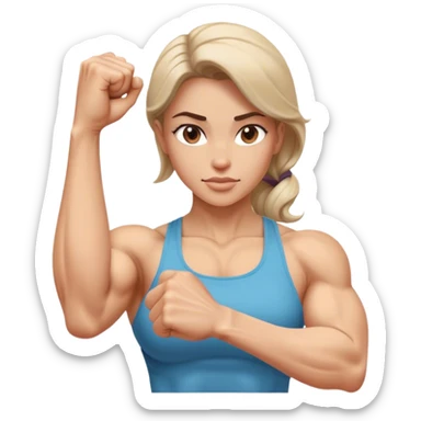 average women show biceps sticker