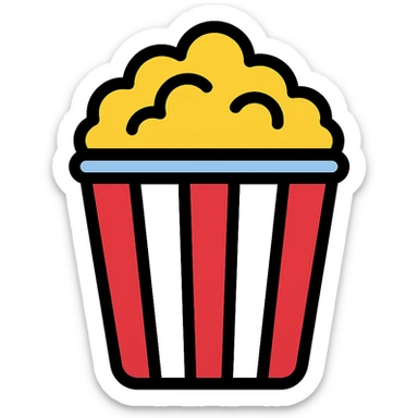 popcorn emoji style modern icon sticker