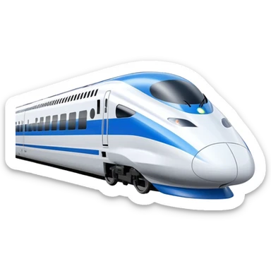 High-Speed Train (Shinkansen) - JR East (Model Year: 2021) (Iconic colour: White with blue) sticker
