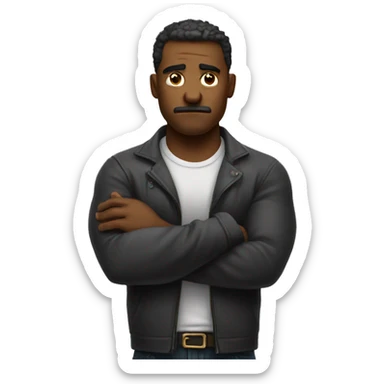 Crossed arms upset sticker