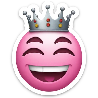 smiley face withcrown sticker