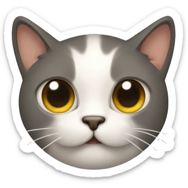 Gato con moño sticker