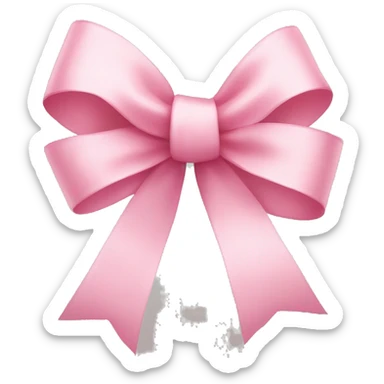 light pink ribbon bow sticker