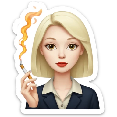 femme qui fume sticker