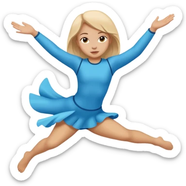 girl doing aerial silhouette  sticker