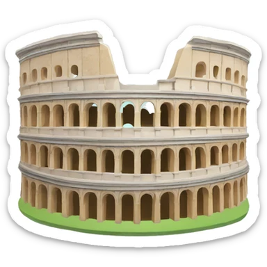Cartoon Colosseum sticker