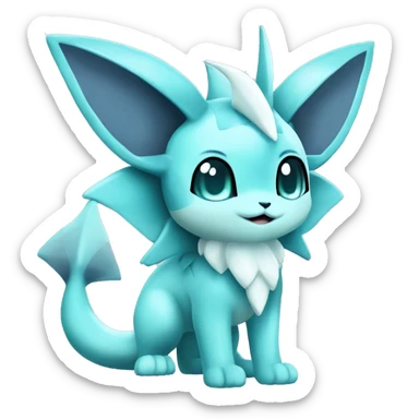 Kawaii Vaporeon-Glaceon-Pokémon full body sticker