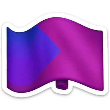 bisexual pride flag (magenta on top, then purple, then dark blue) sticker