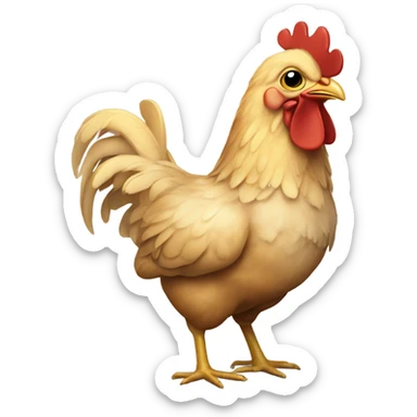 Chicken celebrating New Years 2025 sticker