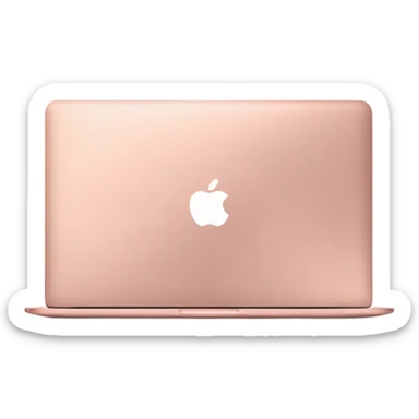 roségold mac book air side vie sticker