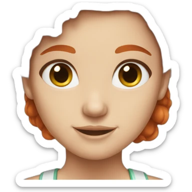 pretty red hair white girl sticker