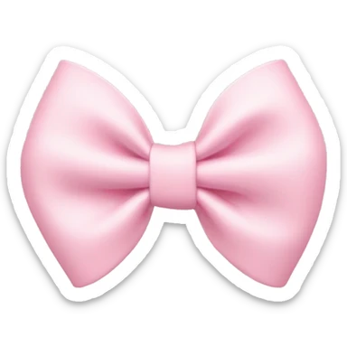 light pink bow on light pink bow sticker