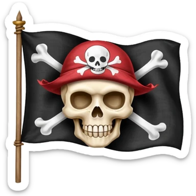 Straw hat pirates flag sticker