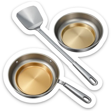 pan and spatula sticker