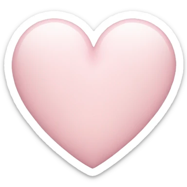 pale pink heart sticker