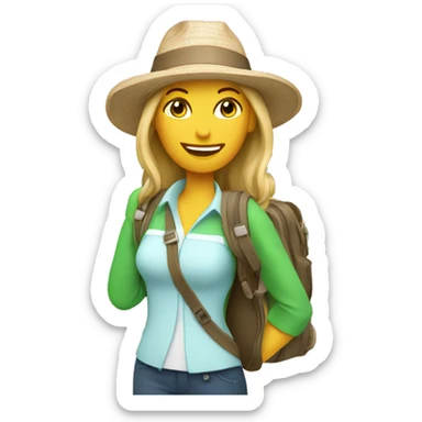 female vacation expert travel sticker