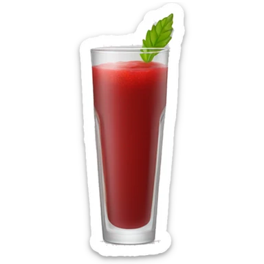 Jus rouge  dans un verre sticker