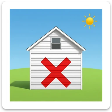 HOUSE WITH AN X sticker