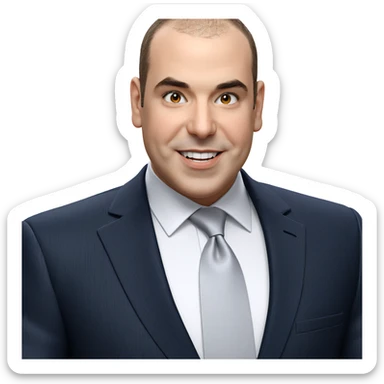 smiling boy in formal suit sticker