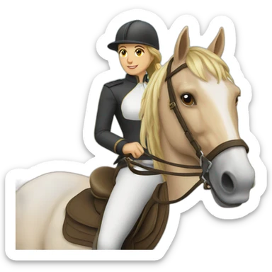 horse riding sticker