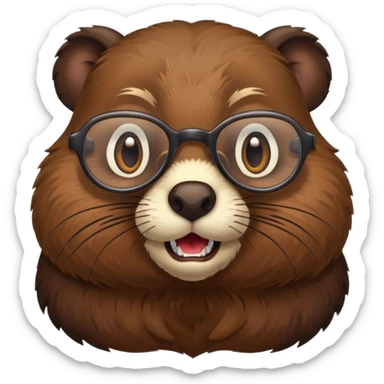 spectacled beaver sticker