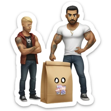 Thug giving sugar to someone  sticker