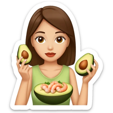 Toad avacado shrimp sticker