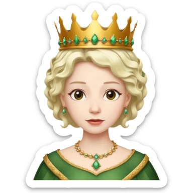 The queen with vine-like hair sticker