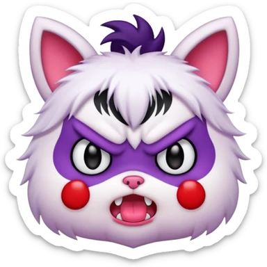 Kuromi (Sanrio) angry face sticker