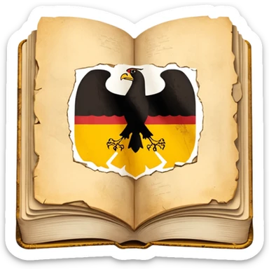 a school textbook with a fragment of Germany on the cover sticker