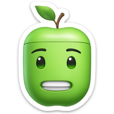 Green Apple AirPod maxes sticker