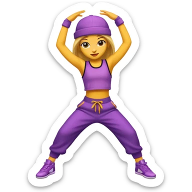 street dancer girl sticker