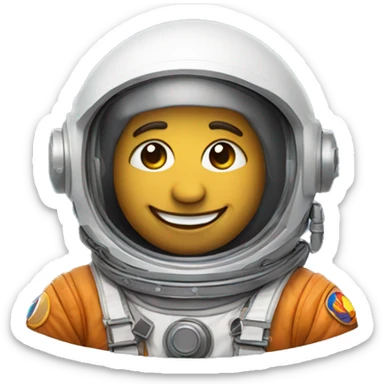 smiling cosmonaut sticker