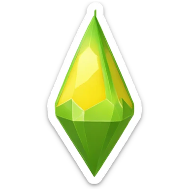 The Sims plumbob  YELLOW sticker
