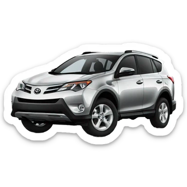 silver Toyota rav 4  sticker