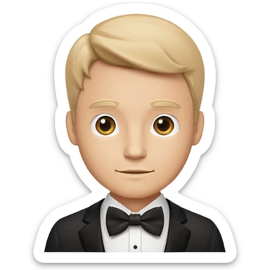 Gentleman bow tie emoji sticker