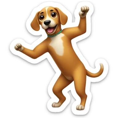 Dog dancing salsa  sticker