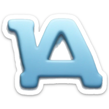 Only the letter A surrounded by clouds. sticker