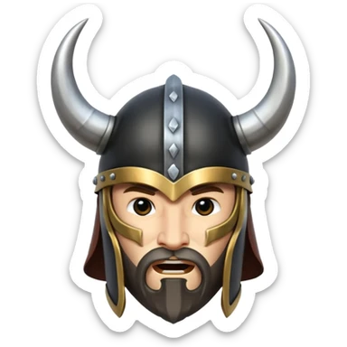 viking black horn helmet (not human) sticker