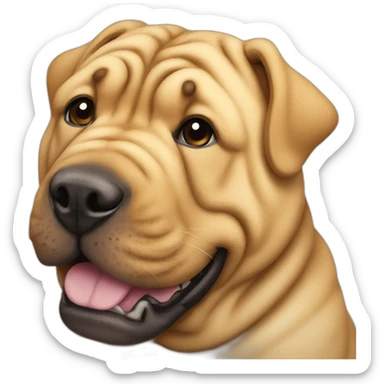 sharpei happy sticker