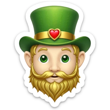 leprechaun heart  sticker