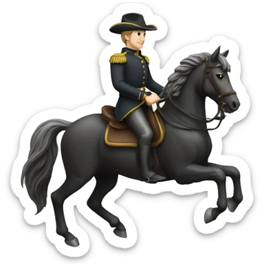 Reiter auf Pferd sticker