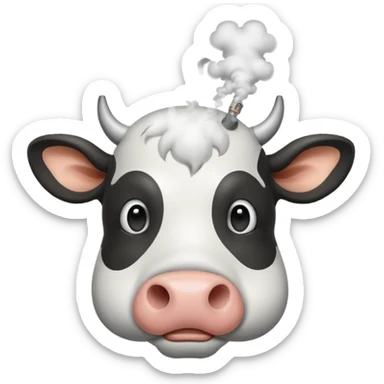 cow smoke weed sticker