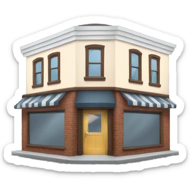 a barbershop building sticker