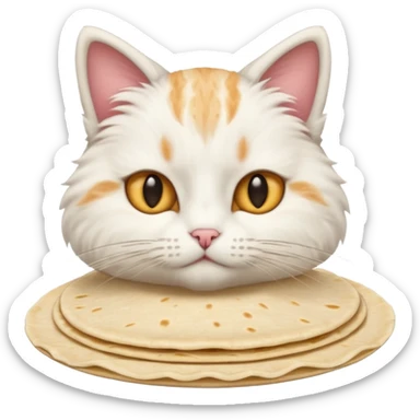 Cat making tortillas  sticker